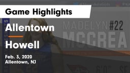 Allentown  vs Howell Game Highlights - Feb. 3, 2020