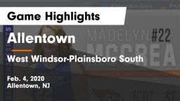 Allentown  vs West Windsor-Plainsboro South  Game Highlights - Feb. 4, 2020