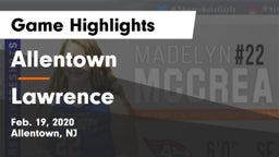 Allentown  vs Lawrence  Game Highlights - Feb. 19, 2020
