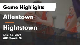 Allentown  vs Hightstown  Game Highlights - Jan. 14, 2022