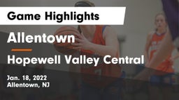 Allentown  vs Hopewell Valley Central  Game Highlights - Jan. 18, 2022