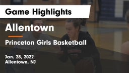 Allentown  vs Princeton Girls Basketball Game Highlights - Jan. 28, 2022