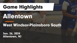 Allentown  vs West Windsor-Plainsboro South  Game Highlights - Jan. 26, 2024