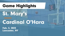 St. Mary's  vs Cardinal O'Hara  Game Highlights - Feb. 3, 2023