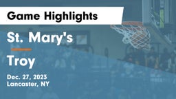 St. Mary's  vs Troy  Game Highlights - Dec. 27, 2023