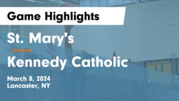 St. Mary's  vs Kennedy Catholic  Game Highlights - March 8, 2024