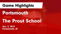 Portsmouth  vs The Prout School Game Highlights - Jan. 3, 2019
