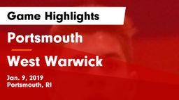 Portsmouth  vs West Warwick Game Highlights - Jan. 9, 2019