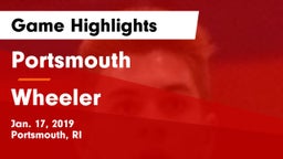 Portsmouth  vs Wheeler Game Highlights - Jan. 17, 2019