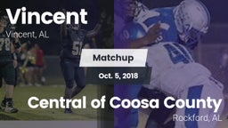 Matchup: Vincent vs. Central of Coosa County  2018