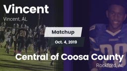 Matchup: Vincent vs. Central of Coosa County  2019