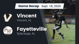 Recap: Vincent  vs. Fayetteville  2020