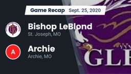 Recap: Bishop LeBlond  vs. Archie  2020
