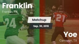 Matchup: Franklin vs. Yoe  2016
