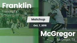 Matchup: Franklin vs. McGregor  2016