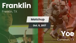 Matchup: Franklin vs. Yoe  2017