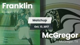 Matchup: Franklin vs. McGregor  2017