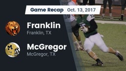 Recap: Franklin  vs. McGregor  2017