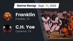 Recap: Franklin  vs. C.H. Yoe  2020