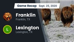 Recap: Franklin  vs. Lexington  2020