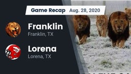 Recap: Franklin  vs. Lorena  2020