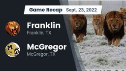 Recap: Franklin  vs. McGregor  2022
