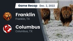 Recap: Franklin  vs. Columbus  2022