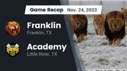Recap: Franklin  vs. Academy  2023
