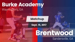 Matchup: Burke Academy vs. Brentwood  2017