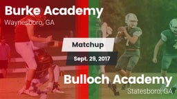 Matchup: Burke Academy vs. Bulloch Academy  2017