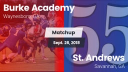 Matchup: Burke Academy vs. St. Andrews  2018