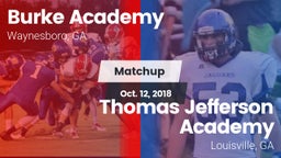 Matchup: Burke Academy vs. Thomas Jefferson Academy  2018