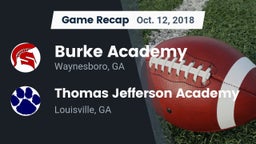 Recap: Burke Academy  vs. Thomas Jefferson Academy  2018