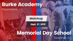 Matchup: Burke Academy vs. Memorial Day School 2019