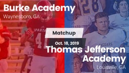 Matchup: Burke Academy vs. Thomas Jefferson Academy  2019