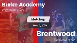 Matchup: Burke Academy vs. Brentwood  2019
