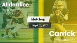 Matchup: Allderdice vs. Carrick  2017