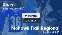 Matchup: Drury vs. Mohawk Trail Regional  2016