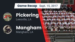 Recap: Pickering  vs. Mangham  2017