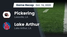 Recap: Pickering  vs. Lake Arthur  2020