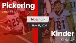 Matchup: Pickering vs. Kinder  2020