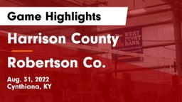 Harrison County  vs Robertson Co. Game Highlights - Aug. 31, 2022