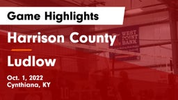 Harrison County  vs Ludlow  Game Highlights - Oct. 1, 2022