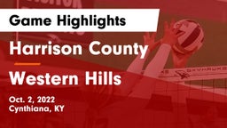 Harrison County  vs Western Hills  Game Highlights - Oct. 2, 2022