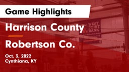 Harrison County  vs Robertson Co. Game Highlights - Oct. 3, 2022
