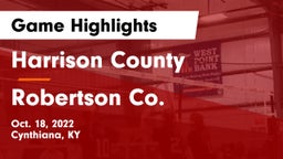 Harrison County  vs Robertson Co. Game Highlights - Oct. 18, 2022