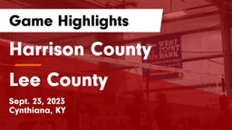 Harrison County  vs Lee County Game Highlights - Sept. 23, 2023