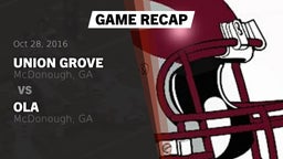 Recap: Union Grove  vs. Ola  2016