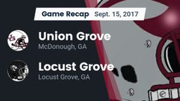 Recap: Union Grove  vs. Locust Grove  2017