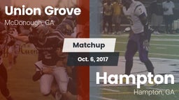 Matchup: Union Grove vs. Hampton  2017